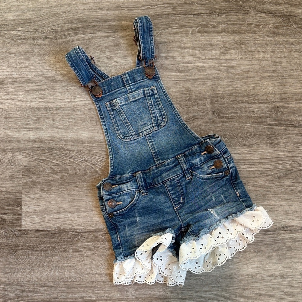 Justice girls denim shortalls